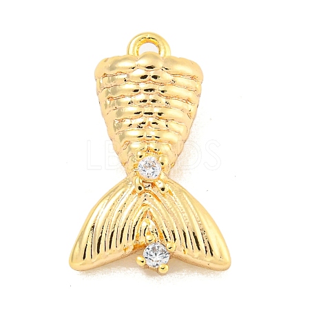 Brass Micro Pave Clear Cubic Zirconia Pendants LS-KK-U015-08G-1