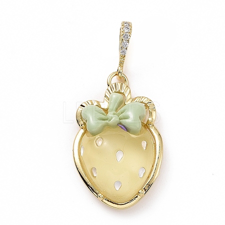 Opaque Resin Pendants KK-G406-51G-02-1