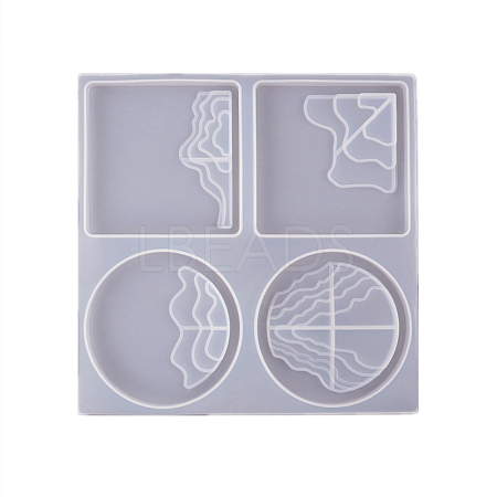 Terraced Fields & Mountains and Rivers Silicone Cup Mat Molds OCEA-PW0001-56A-1