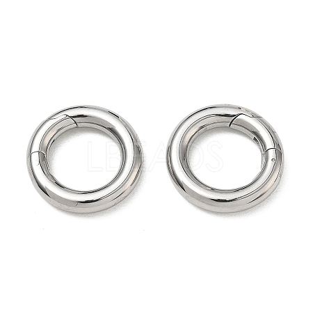 Tarnish Resistant 304 Stainless Steel Spring Gate Rings X-STAS-D070-01P-1