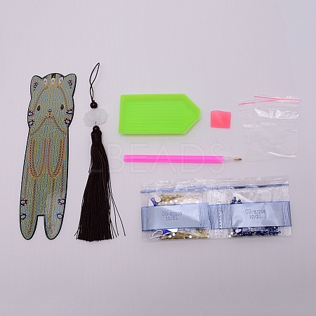 DIY Bookmark Diamond Painting Kits For Kids DIY-TAC0008-04-1
