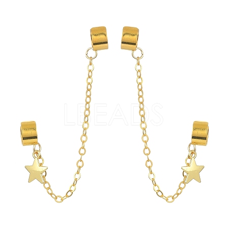 Brass Cuff Earrings EJEW-JE05407-02-1