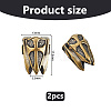 2Pcs Brass European Beads KK-DC0005-18AG-2