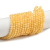 Natural Yellow Jade Bead Strands X-G-K121-01-4mm-4