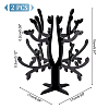 Opaque Acrylic Earring Display Tree Stands ODIS-WH0025-117-2