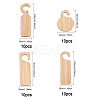 40Pcs 4 Style Blank Wood Plant Labels AJEW-CA0003-79-2