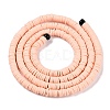 Flat Round Handmade Polymer Clay Bead Spacers X-CLAY-R067-3.0mm-13-2