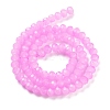 Baking Paint Imitation Jade Glass Bead Strands X-DGLA-A034-J6MM-A49-2
