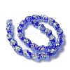 Handmade Foil Lampwork Beads Strands FOIL-Z001-06E-1