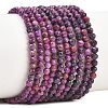 Heated Natural Sugilite Beads Strands G-B193-B02-3mm-2