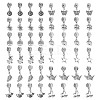 48Pcs 12 Styles Brass European Dangle Charms KK-HY0004-07-1