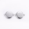 Tarnish Resistant 304 Stainless Steel Cabochon Connector Settings X-STAS-I095-28P-C-2