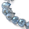 Electroplate Glass Beads Strands EGLA-D030-17L-3