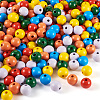 240Pcs 6 Colors Natural Wooden Beads WOOD-TA0002-74A-2