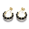 Brass Stud Earrings EJEW-S209-10A-2