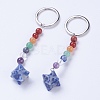 Natural/Synthetic Gemstone Chakra Keychain KEYC-P040-F-3