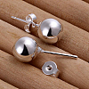 Ball Brass Stud Earrings EJEW-BB11902-2