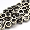 Flat Round Non-magnetic Synthetic Hematite Beads Strands G-D621-16-1