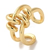 Spiral Rack Plating Brass Cuff Rings for Women RJEW-G323-01G-1