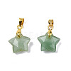 Natural Green Aventurine Charms X-G-N326-142-07-2
