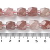 Synthetic Strawberry Quartz Beads Strands G-B065-A08-5