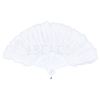 Plastic & Feather Fan Display Decoration AJEW-CY0002-58-1
