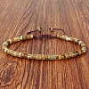 Natural Picture Jasper Heishi Beads Adjustable Braided Bracelets for Men Women LS-BX7041-7-1