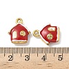 304 Stainless Steel Enamel Pendants STAS-L300-012G-10-3