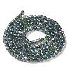 Electroplate Transparent Glass Beads Strands GLAA-H021-01B-FR01-4