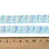 Baking Paint Electroplate Transparent Glass Beads Strands EGLA-N020-04F-4
