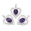 Natural Amethyst Pendants G-S274-12K-1