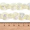 Electroplate Baking Paint Transparent Glass Beads Strands GL-CBA17FF-01K-4