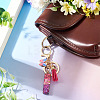 Alloy Resin Butterfly Keychains KEYC-TADJ0002-02G-I-5
