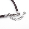 Braided Leather Cord Bracelet Making X-MAK-L018-05E-3