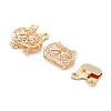 Rack Plating Brass Box Clasps KK-A183-66G-4