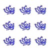 Chinese Style Alloy Enamel Chandelier Components Links X-ENAM-E329-05A-G-1