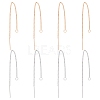 8Pcs 2 Colors Brass Stud Earring Findings KK-FS0001-52-1