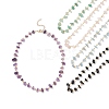 5Pcs 5 Style Natural Mixed Gemstone Chips Beaded Necklaces Set NJEW-JN04061-1