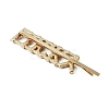 Word LUCKY Alloy Rhinestone Hair Bobby Pins FIND-WH0152-34C-KCG-2