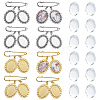 Alloy & Steel Oval Tray Brooch Base Settings JEWB-DC00008-1