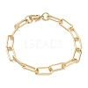 304 Stainless Steel Paperclip Chains Bracelets BJEW-I293-09G-1
