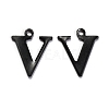 304 Stainless Steel Alphabet Charms STAS-H122-V-EB-1