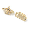 Rack Plating Brass Pave Cubic Zirconia Slide Charms KK-G464-02LG-3