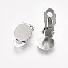 Tarnish Resistant 304 Stainless Steel Clip-on Earring Findings STAS-T045-33B-P-3