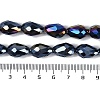 Opaque Solid Color Electroplate Glass Beads Strands EGLA-N013-P6mm-B01-4