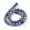 Dyed & Heated Natural Blue Aventurine Round Bead Strands LS-G-M248-6mm-01-3