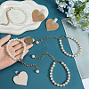 2 Sets 2 Styles Plastic Imitation Pearl Beaded Shoelace Bands FIND-GF0007-06A-3