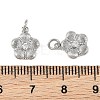 SHEGRACE Brass Micro Pave Clear Cubic Zirconia Charms XGRQ4N180-710P-3