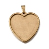304 Stainless Steel Pendant Cabochons Settings SA-CBA8A58-01A-G-1
