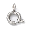 Non-Tarnish 304 Stainless Steel Smooth Surface Spring Ring Clasps STAS-E143-03E-P-1